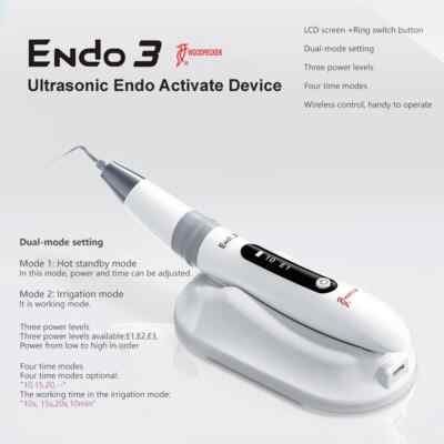 Woodpecker Endo 3 Cordless Ultrasonic Endo Activate Device Root Canal Irrigator