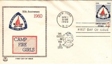 1960, USA: Camp Fire Girls: FDC (BSA678)