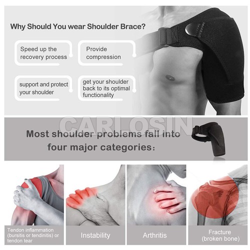 Shoulder Brace Rotator Cuff Pain Relief Support Therapy Belt Sleeve Men Women - Picture 7 of 13