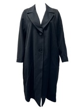Marina Rinaldi Women's Black Tisbe Wool Coat Size 22w/31 Nwt