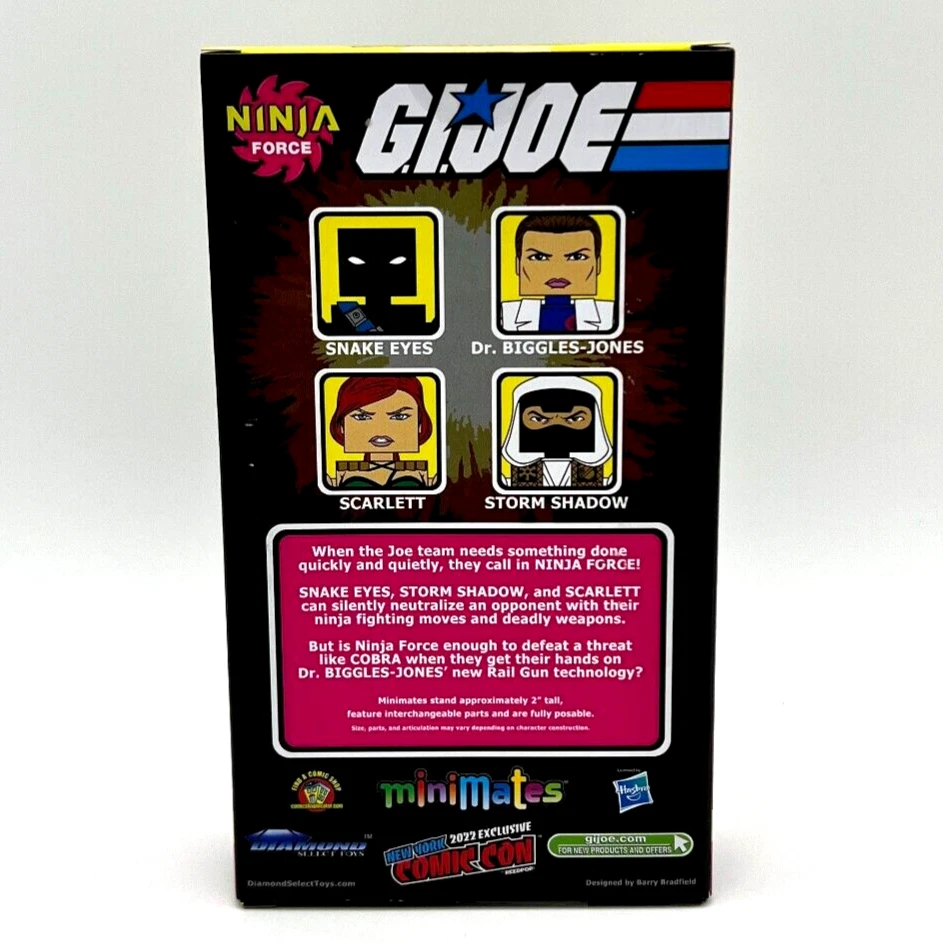 Diamond Select NYCC 2022 MiniMates GI JOE Aniversario Ninja Force Paquete de 4 Caja Set Foto 4 de 4