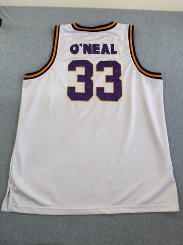 True School Authentics LSU Shaquille O'Neal 33 Basketball Jersey White Men's 56 - Picture 2 of 13