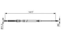 Bosch Handbremsseil Links FüR Audi TT 1.8-3.2 08.06-06.14 OE 8J0609721E