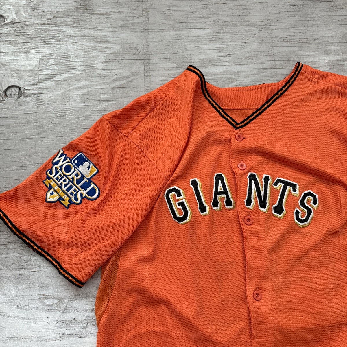 【極希少】MAJESTIC GIANTS SHINJO 5 ユニフォーム USA Majestic San Francisco Giants 2010 World Series Sewn Buster Posey