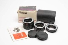 Vivitar Auto Extension Tube AT-5 for Minolta MD w/Case 12, 20, 36mm Mint-, Box