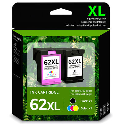 62XL Ink Cartridges Combo for HP 62 Ink Cartridges Combo for HP 62XXL High Yield