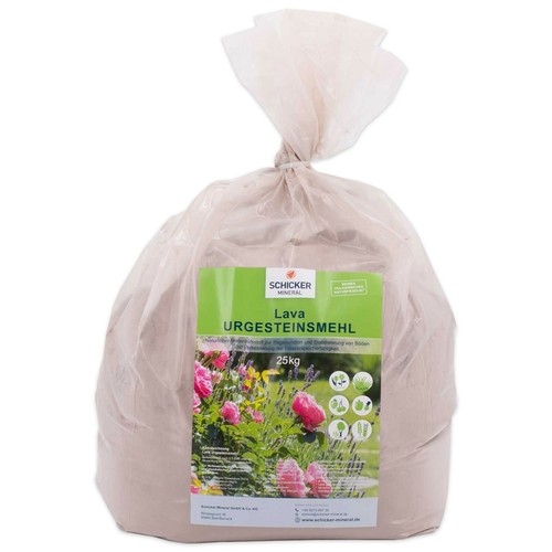 (0,87€/kg) 25kg Lava Urgesteinsmehl Bodenverbesserung, bio Steinmehl