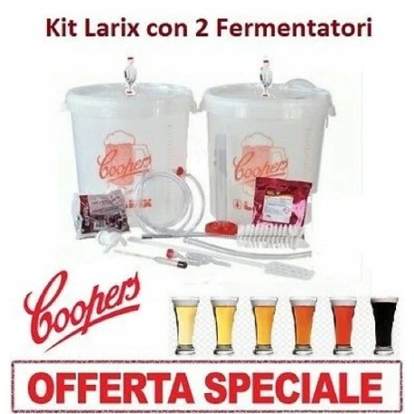 FERRARI GROUP KIT DI FERMENTAZIONE BIRRA "LARIX" COOPERS CON 2 FERMENTATORI SENZA MALTO OFFERT
