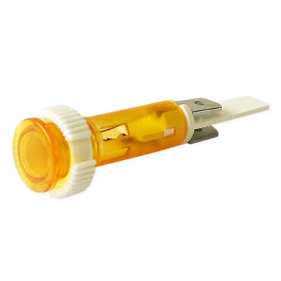10mm UNIVERSAL NEON LAMPE BLINKER 230V GELB