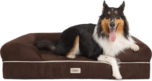 Memory Foam Orthopedic Dog Bed Lounge Sofa, Machine Washable Removable Cover, Pr - Photo 1/12