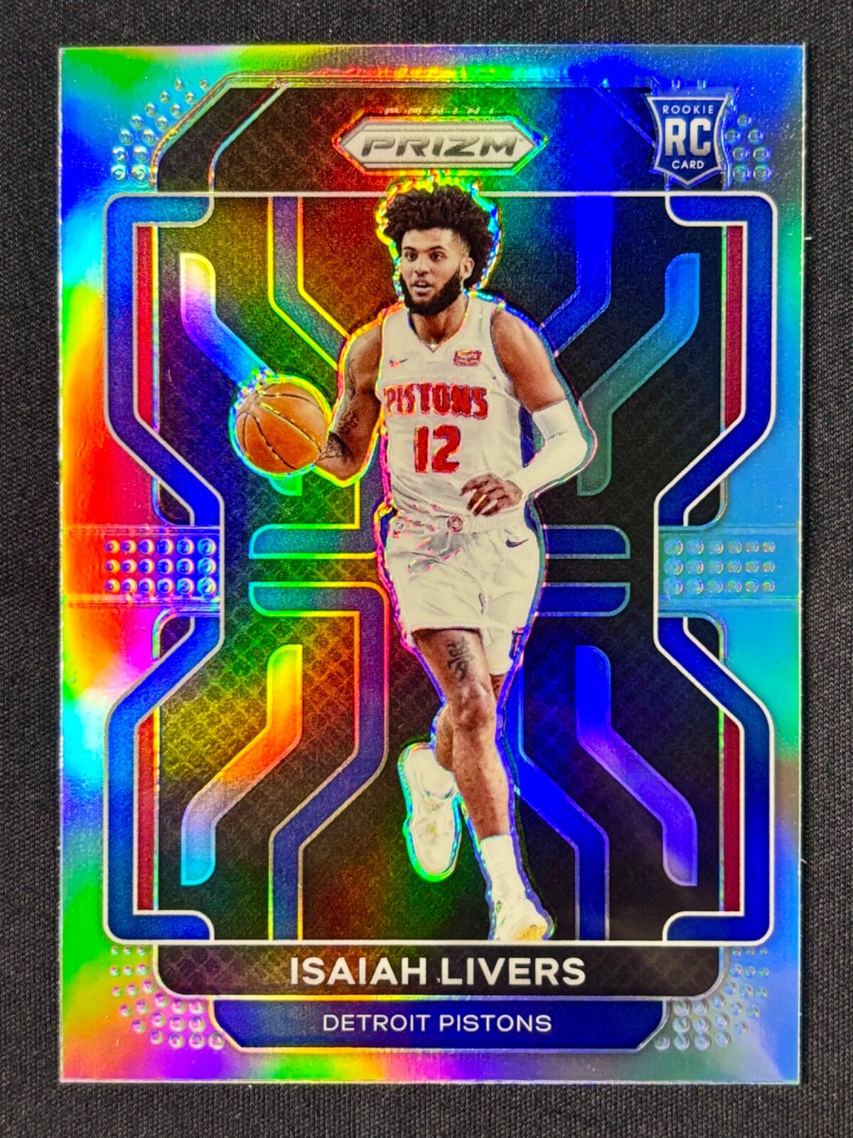 2021-22 Panini Prizm Isaiah Livers Silver Rookie Card RC #296 Pistons