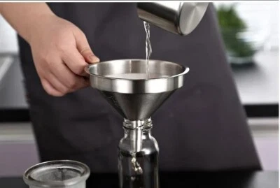 1pc Stainless Steel Kitchen Funnel For Filling Small Bottles Food Grade Material - Image 1 of 4