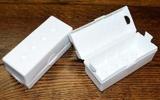 Child Resistant Medication Case 2 Compact WHITE Plastic Storage Locking Lock Box