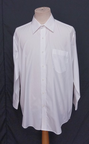 Issey Miyake, Vtg 90s ISSEY MIYAKE im Product White Cotton Blend Men's Dress Shirt L/S 17-31