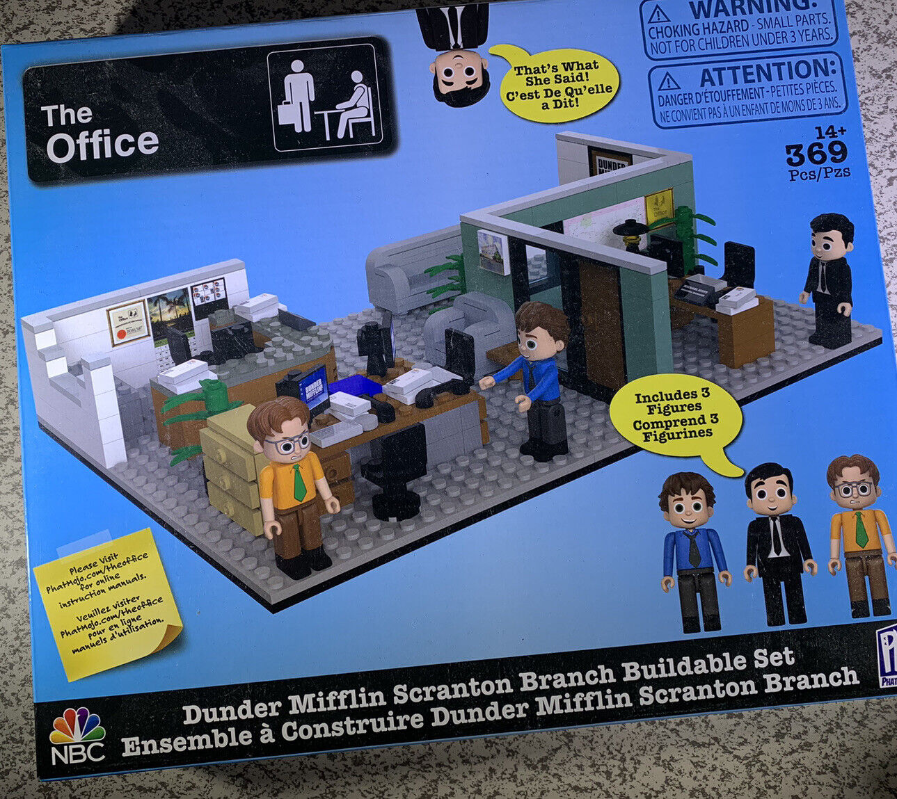 The Office Dunder Mifflin Scranton Branch Construction Set (369 Pieces)  with Updated Characters