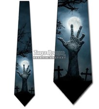 Halloween Ties Zombie Graveyard Tie Mens Holi...