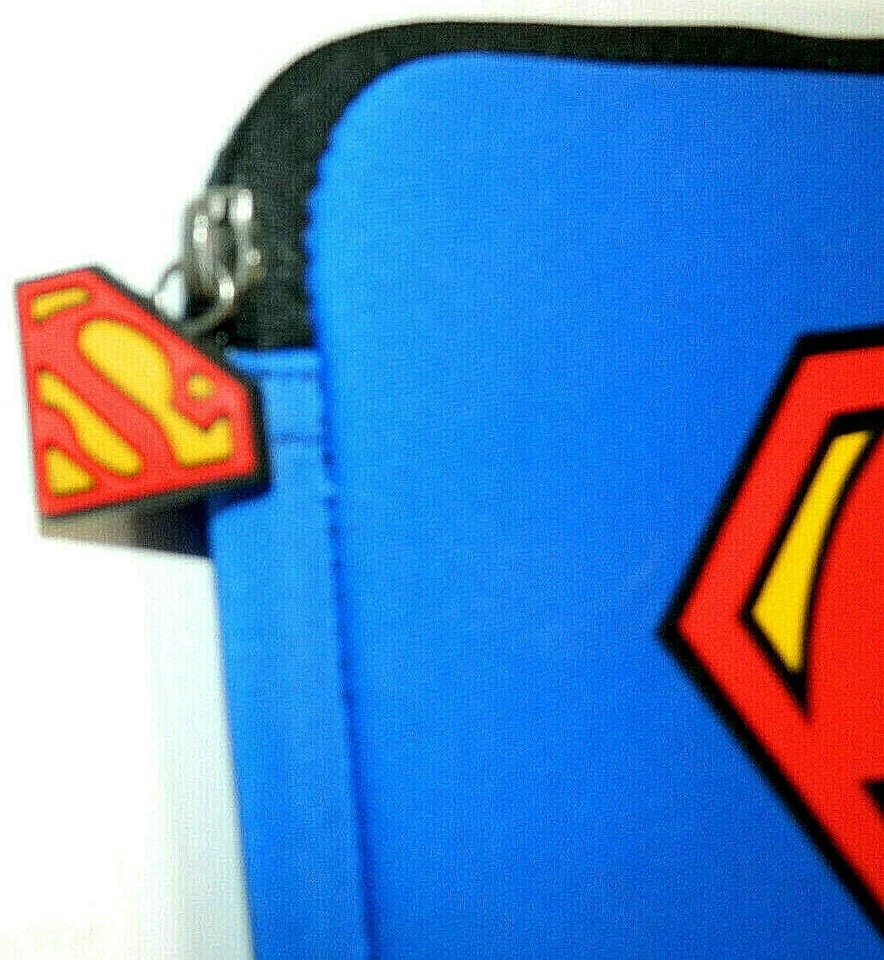 Superman Logo Blue Neoprene iPad Android Tablet Zippered Case Fits up to 10" NEW - Image 3 of 3