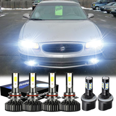 For Buick Regal 1997-2004  -4PC LED Headlamp High Low Beam Fog Light Bulbs Kits