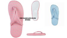 Charter Club Women's Slippers Printed pink stripes, Blue Stripes Slippers M, L