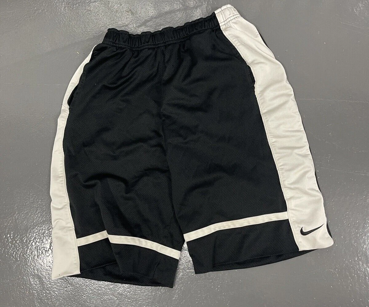 Nike Men s Basketball Shorts Size XL Two Tone Black White Used