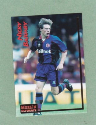 NICK BARMBY MIDDLESBROUGH MERLIN ULTIMATE PREMIER LEAGUE KARTEN 1995-96