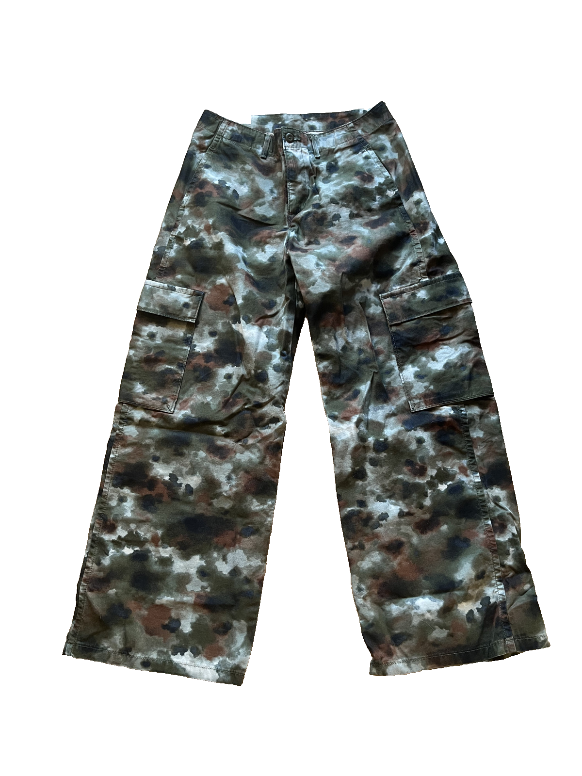 LEVIS CARGO WOMENS PANTS CAMO 28X30 WIDE-LEG PRE-OWNED