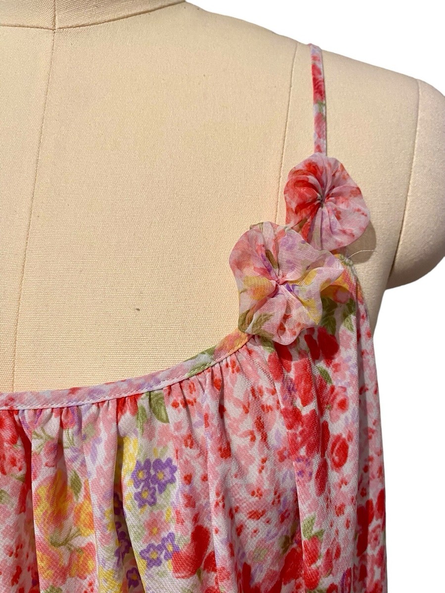 OSCAR de la RENTA Pink Label Slip Dress VTG Chiffon Mini