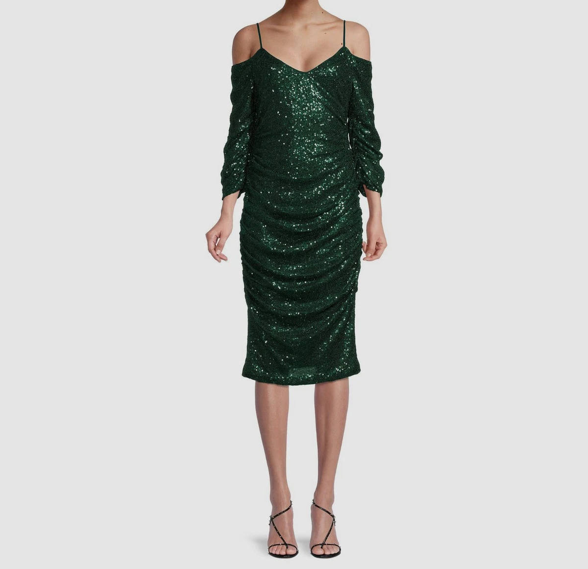 slim fit dress slacks Black Halo Women's Eliora Gown - Green - Size 10 main image 1