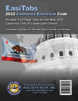 2022 California Electrical Code, Title 24 Part 3 Loose-Leaf EasiTabs