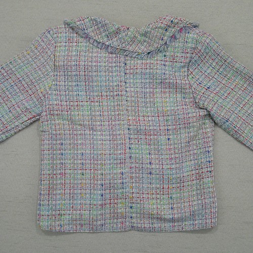 Nobody's Business Jacket Skirt Suit Girls 14 Blue Long Sleeve Check Tweed USA - Picture 14 of 17