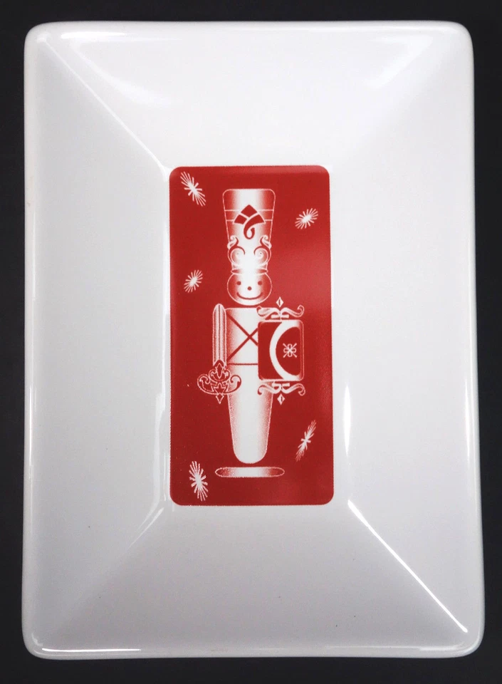 4 platos Chantal Toy Soldier Cascanueces Servir Acento Vacaciones Navidad Plato Foto 2 de 4