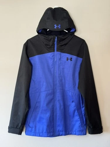 Under Armour Men’s Storm Cold Gear Blue & Black Porter Hooded Jacket Size Small - product listing photo