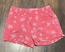 Vintage Oshkosh Bgosh Girls Starfish AOP Pink Shorts Size 3T Pink