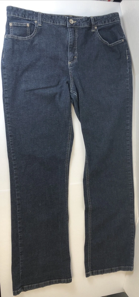 Jean Capri Femme Merona Taille 16R - Bleu Foncé Brodé - Neuf Avec étiquette