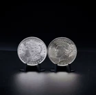1921 Morgan and 1922 Peace Silver Dollar Set - About Uncirculated