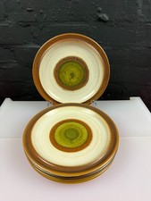 Denby Potters Wheel Green Dinner Plates 25.5 cm Wide Set of 5