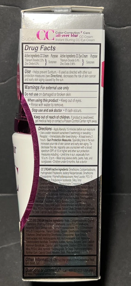 Phys. Form. Bonus SUPER CC ALL OVER BLUR CC CREAM Foundation/Eye Cream Lt/Md - Image 4 of 4