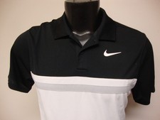 Nike Dri-FIT Victory Men's Colorblock Golf Polo Black White DH0845-010 Sz Small