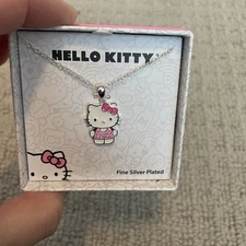 NIB Hello Kitty Silver Plated Necklace