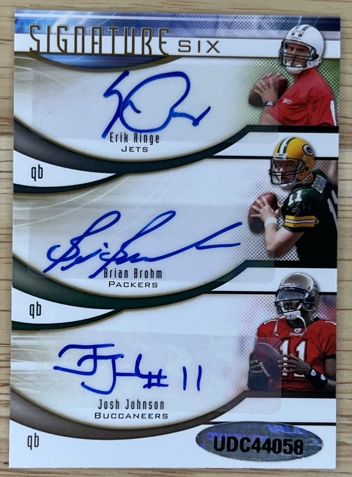 Joe Flacco 2009 Upper Deck SP Signature Edition Six Auto /30 Flynn Brink Ainge - Image 2 of 4