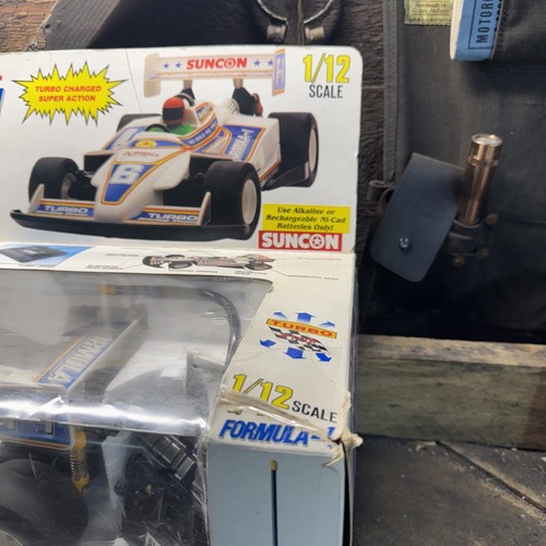 Vtg RC F1 Road Racer Racecar Original Box Formula 1 w/ control Sunoco 80s toy - Picture 8 of 14