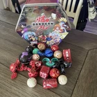 Lot of 19 Vintage Bakugan Battle Brawlers With Tin Carrying Case