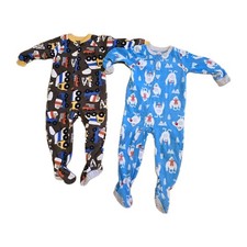 Carters Just One You Boys 24M 2T Fleece Footed Pajamas Lot Of 2 Items