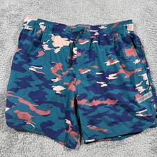 Legends Luka Shorts Teal Navy Coral Camo Performance Athletic Workout Size XL