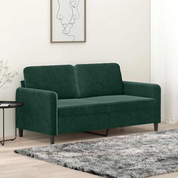 2-Sitzer-Sofa DunkelgrüN 140 Cm Samt-image