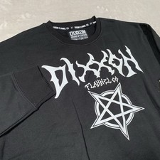 Dixxon Flannel Pentagram Sweatshirt XL Black Long Sleeve Crew Neck Cotton Poly