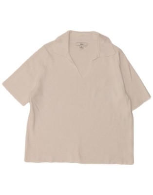 Marks & Spencer Damen Poloshirt UK 18 XL Weiß Baumwolle FI05