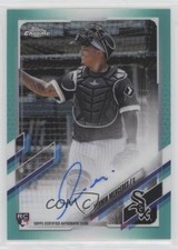 2021 Topps Chrome Rookie Aqua Refractor 44/199 Yermin Mercedes #RA-YM Auto 1cy8