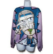 Rick and Morty-Inspired Graphic Sweatshirt Women's Medium | Trippy Drip Art