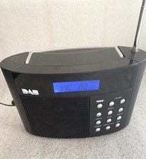 ASDA E80170 DAB/FM Digital Portable Radio Black Tested Working AC/DC